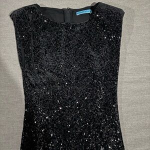 Alice + Olivia Sparkling Black Mini Dress